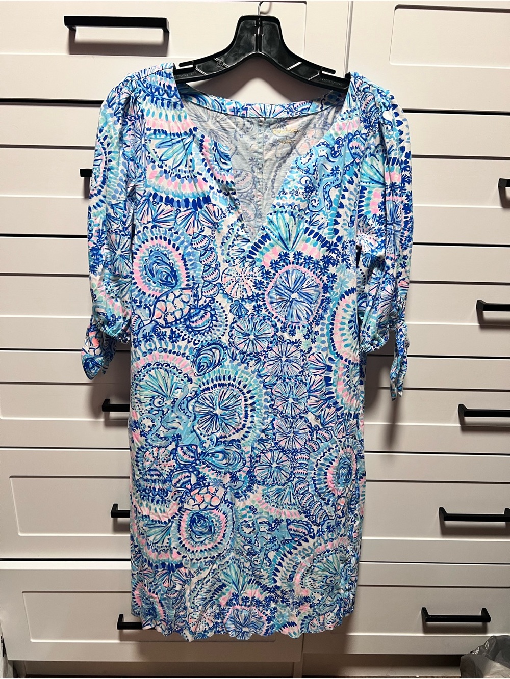 Lilly Pulitzer Easley Puff Sleeve Cotton Knit Dress (D1) - Picture 1 of 8